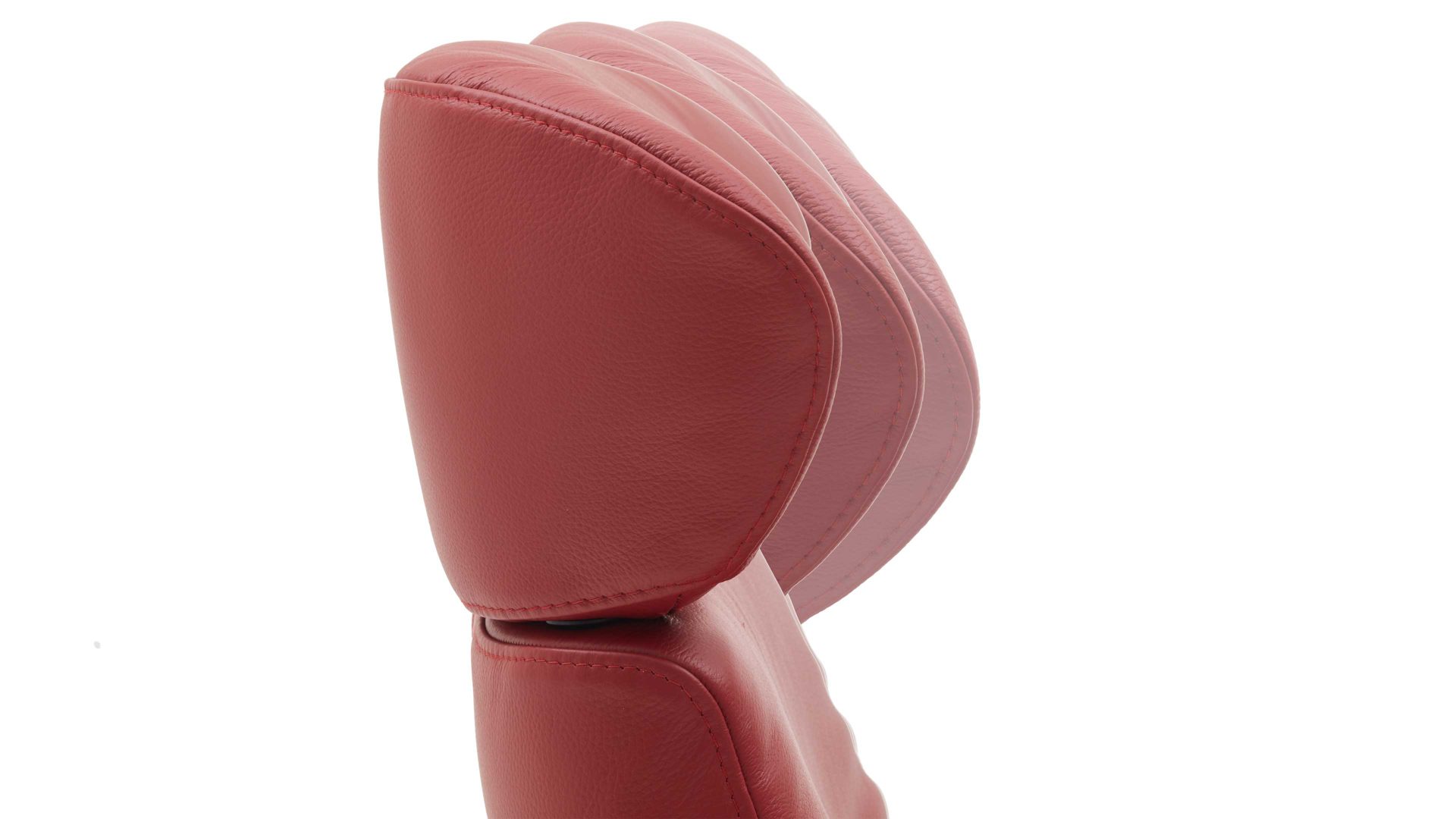 Relaxsessel Conform® aus Leder in Rot CONFORM® Relaxsessel Timeout mit Lederbezug roter Lederbezug Naturelle true red & Aluminiumgestell