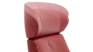 Relaxsessel Conform® aus Leder in Rot CONFORM® Relaxsessel Timeout mit Lederbezug roter Lederbezug Naturelle true red & Aluminiumgestell
