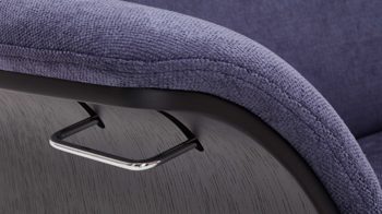 Relaxsessel Conform® aus Stoff in Lila CONFORM® Relaxsessel Timeout blaubeerfarbener Bezug Evita & Aluminiumgestell