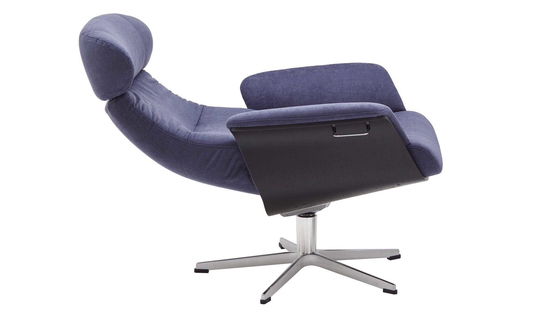 Relaxsessel Conform® aus Stoff in Lila CONFORM® Relaxsessel Timeout blaubeerfarbener Bezug Evita & Aluminiumgestell