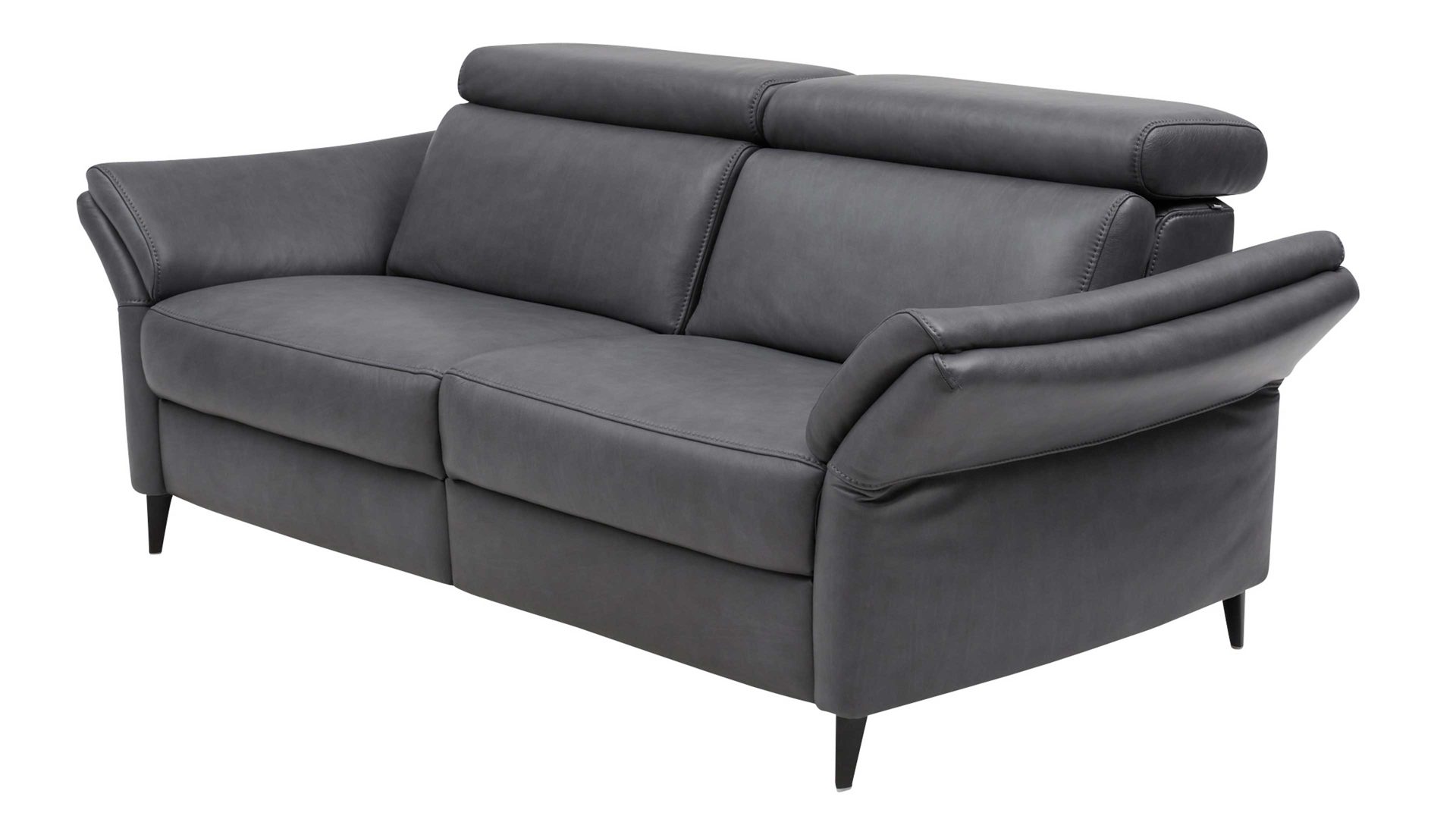 2,5-Sitzer Interliving aus Leder in Anthrazit Interliving Sofa Serie 4055 - 2,5-Sitzer 2,5KV anthrazitfarbenes LongLife-Leder Texas - Länge ca. 196 cm