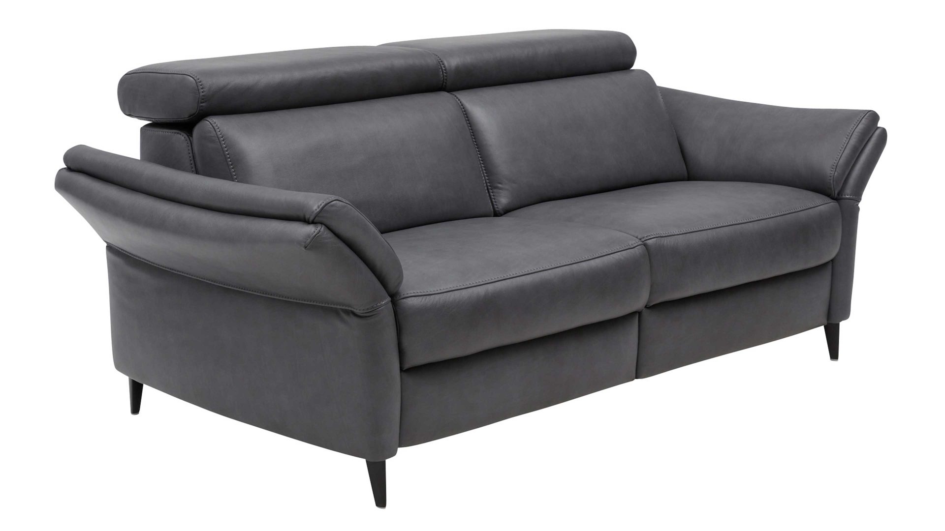 2,5-Sitzer Interliving aus Leder in Anthrazit Interliving Sofa Serie 4055 - 2,5-Sitzer 2,5KV anthrazitfarbenes LongLife-Leder Texas - Länge ca. 196 cm