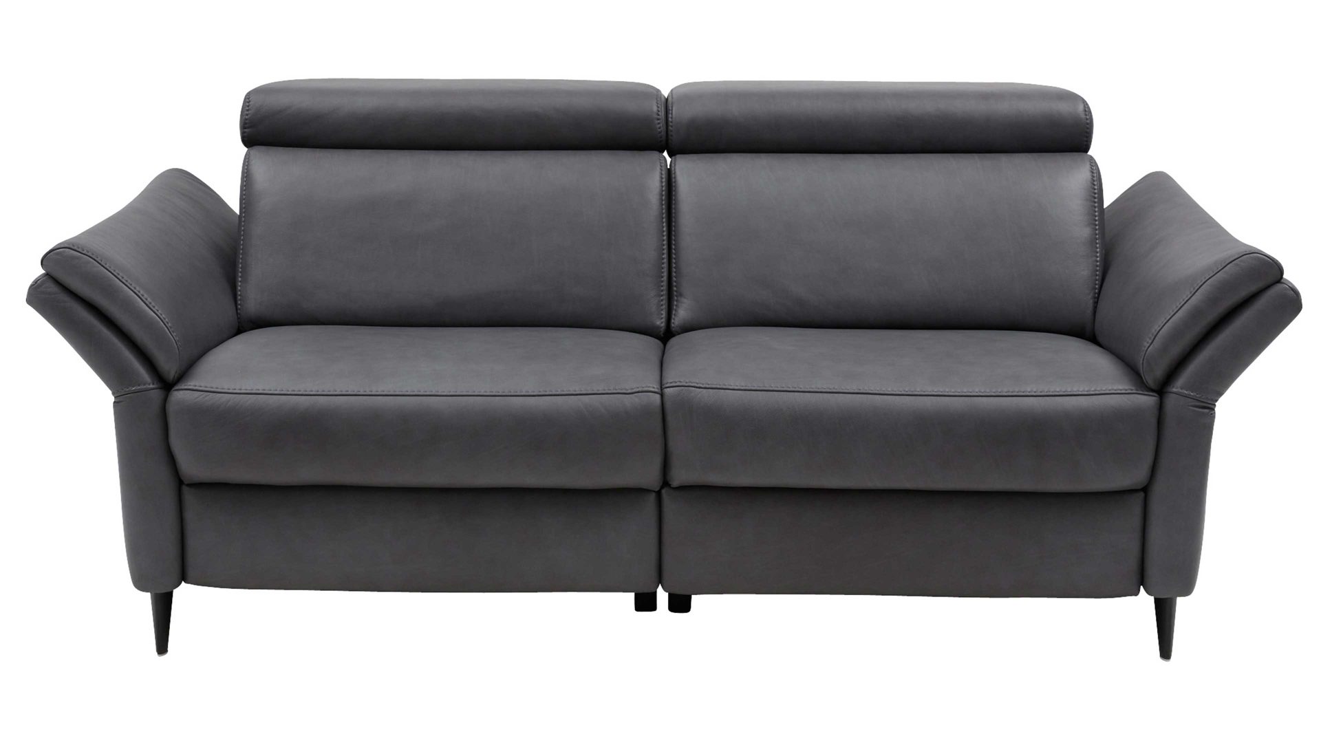 2,5-Sitzer Interliving aus Leder in Anthrazit Interliving Sofa Serie 4055 - 2,5-Sitzer 2,5KV anthrazitfarbenes LongLife-Leder Texas - Länge ca. 196 cm