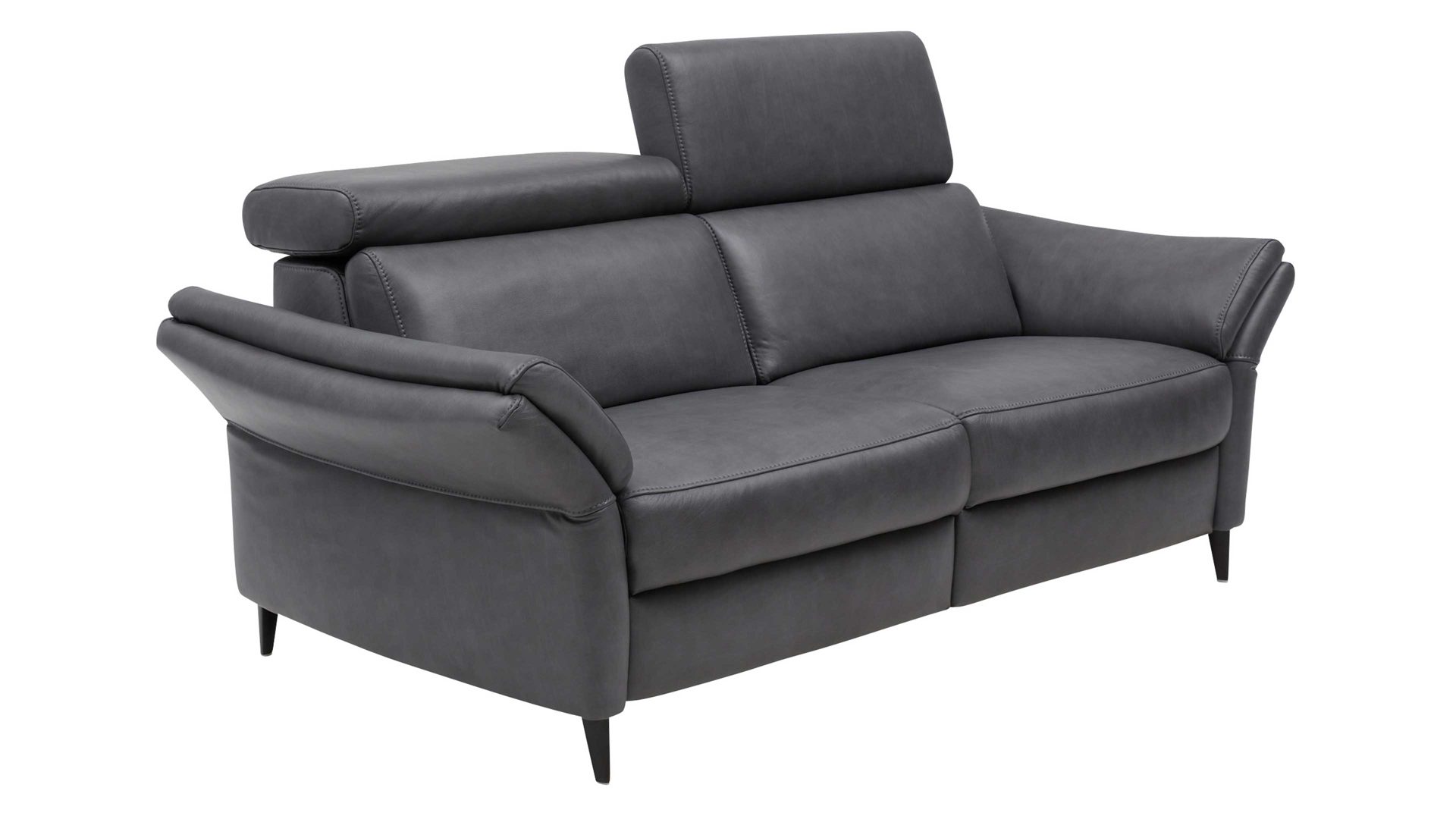 2,5-Sitzer Interliving aus Leder in Anthrazit Interliving Sofa Serie 4055 - 2,5-Sitzer anthrazitfarbenes LongLife-Leder Texas - Länge ca. 196 cm