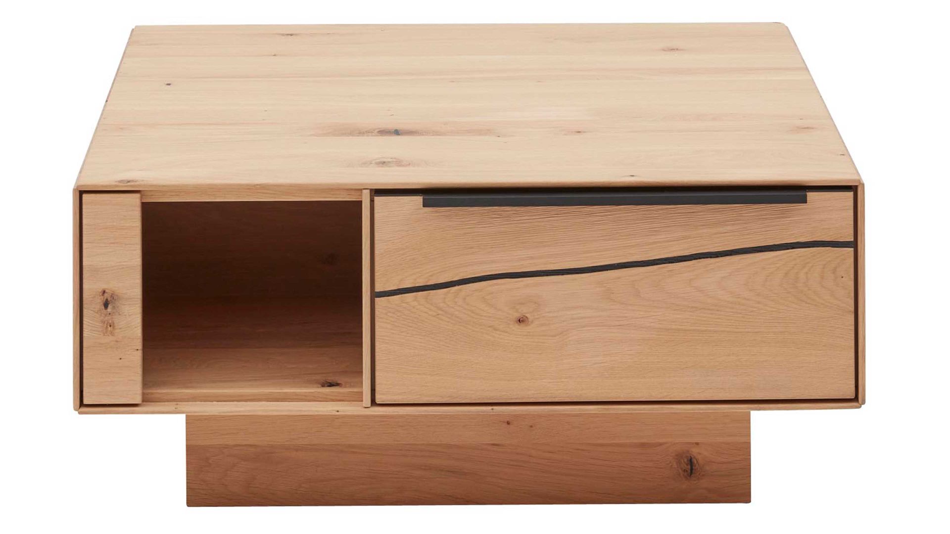 Couchtisch Interliving aus Holz in Holzfarben Interliving Wohnzimmer Serie 2020 - Couchtisch 151516 Asteiche & Risseiche– ca. 90 x 90 cm