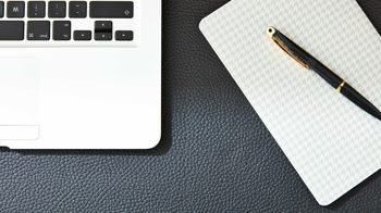 Schreibtisch Interliving aus Holz in Weiß Interliving Wohnzimmer Serie 2020 - Highboard Optiwhite, Asteiche & Riss-Eiche – Schreibplatte, zwei Türen