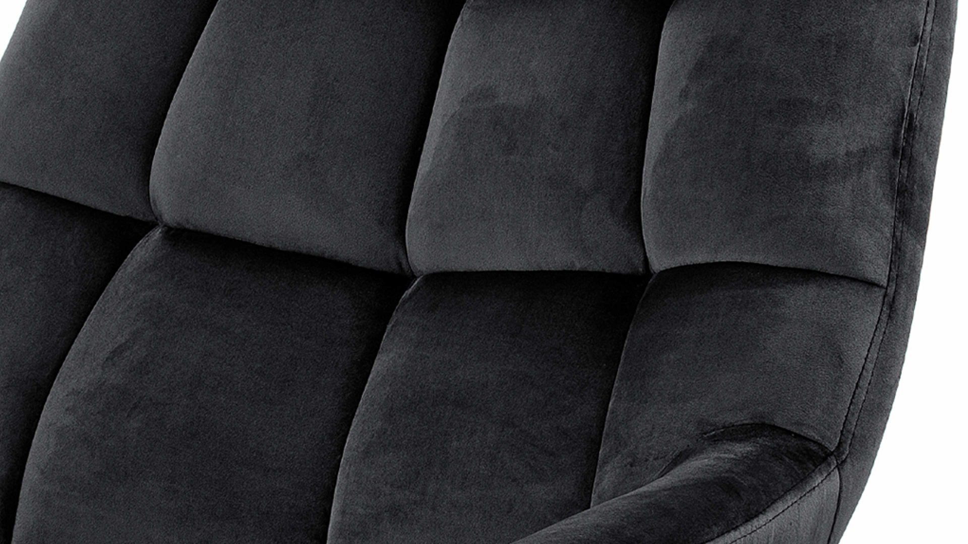 Drehsessel Actona group aus Stoff in Dunkelgrau Lounge-Drehsessel Paris graubrauner Samt Vic 73AC & schwarzes Metallgestell