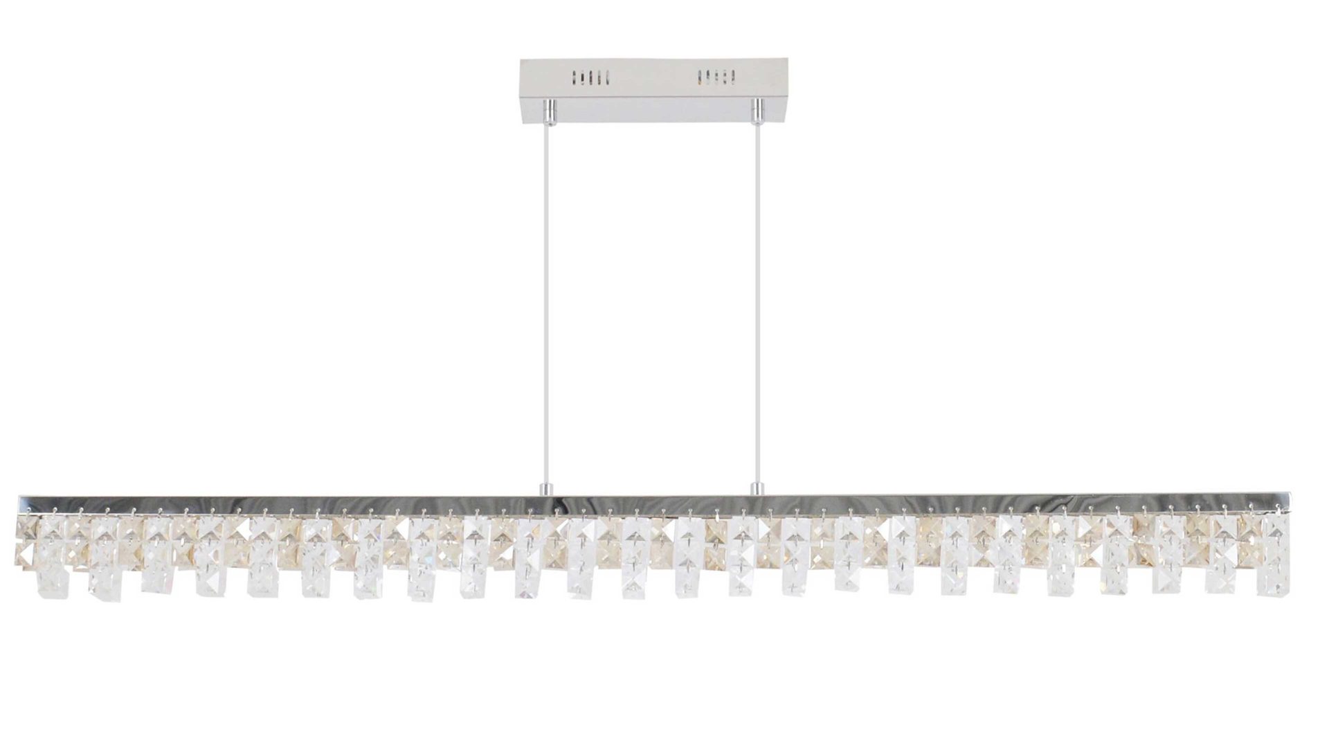 Pendelleuchte Näve aus Metall in Metallfarben näve LED-Hängelampe Diamonds Chrom – Länge ca. 80 cm