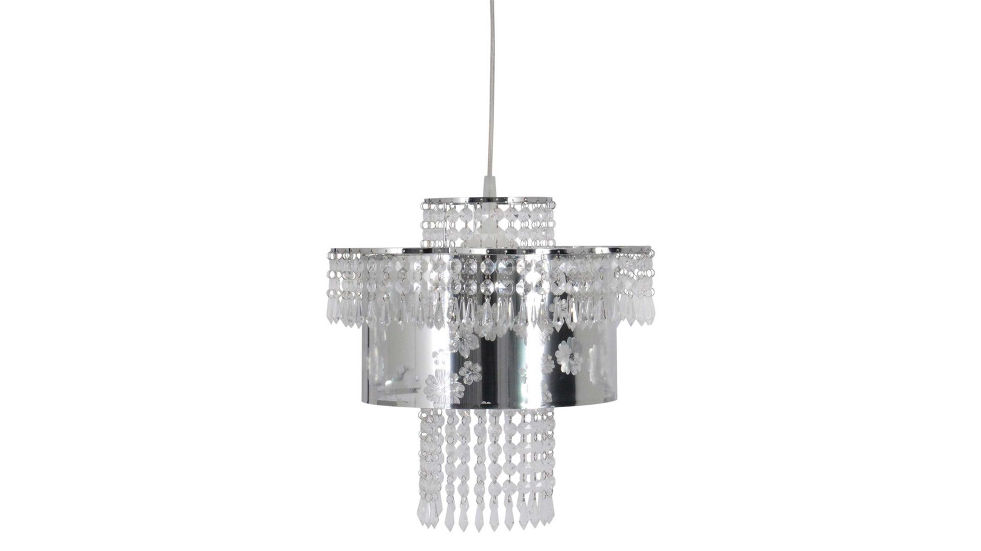 Pendelleuchte Näve aus Metall in Metallfarben näve Kronleuchter Fancy Chrom & Acryl – Durchmesser ca. 32 cm