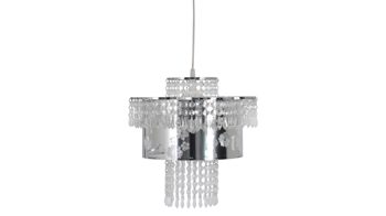 Pendelleuchte Näve aus Metall in Metallfarben näve Kronleuchter Fancy Chrom & Acryl – Durchmesser ca. 32 cm
