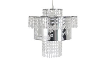 Pendelleuchte Näve aus Metall in Metallfarben näve Kronleuchter Fancy Chrom & Acryl – Durchmesser ca. 32 cm