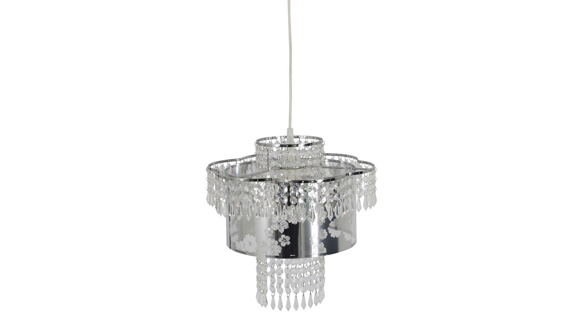 Pendelleuchte Näve aus Metall in Metallfarben näve Kronleuchter Fancy Chrom & Acryl – Durchmesser ca. 32 cm