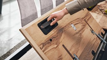 Funktion Interliving aus Holz in Holzfarben Interliving Esszimmer Serie 5604 - Frontauszug Eiche rustico - ca. 65 x 100 cm