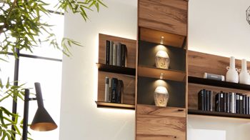 Paneel Interliving aus Holz in Holzfarben Interliving Esszimmer Serie 5604 - Paneel Eiche rustico & Anthrazit - links, Breite ca. 30 cm