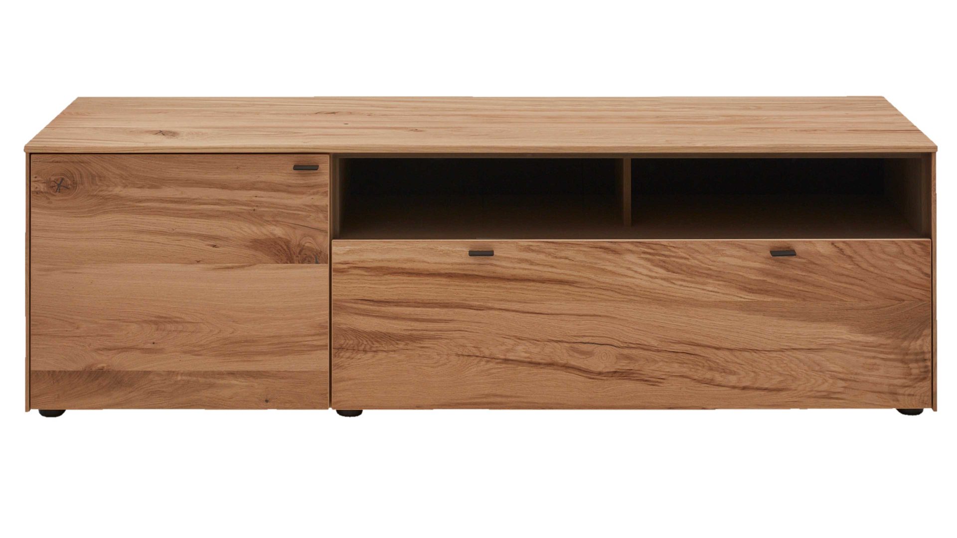 Lowboard Interliving aus Holz in Holzfarben Interliving Esszimmer Serie 5604 - Lowboard Eiche rustico & Anthrazit - Breite ca. 182 cm