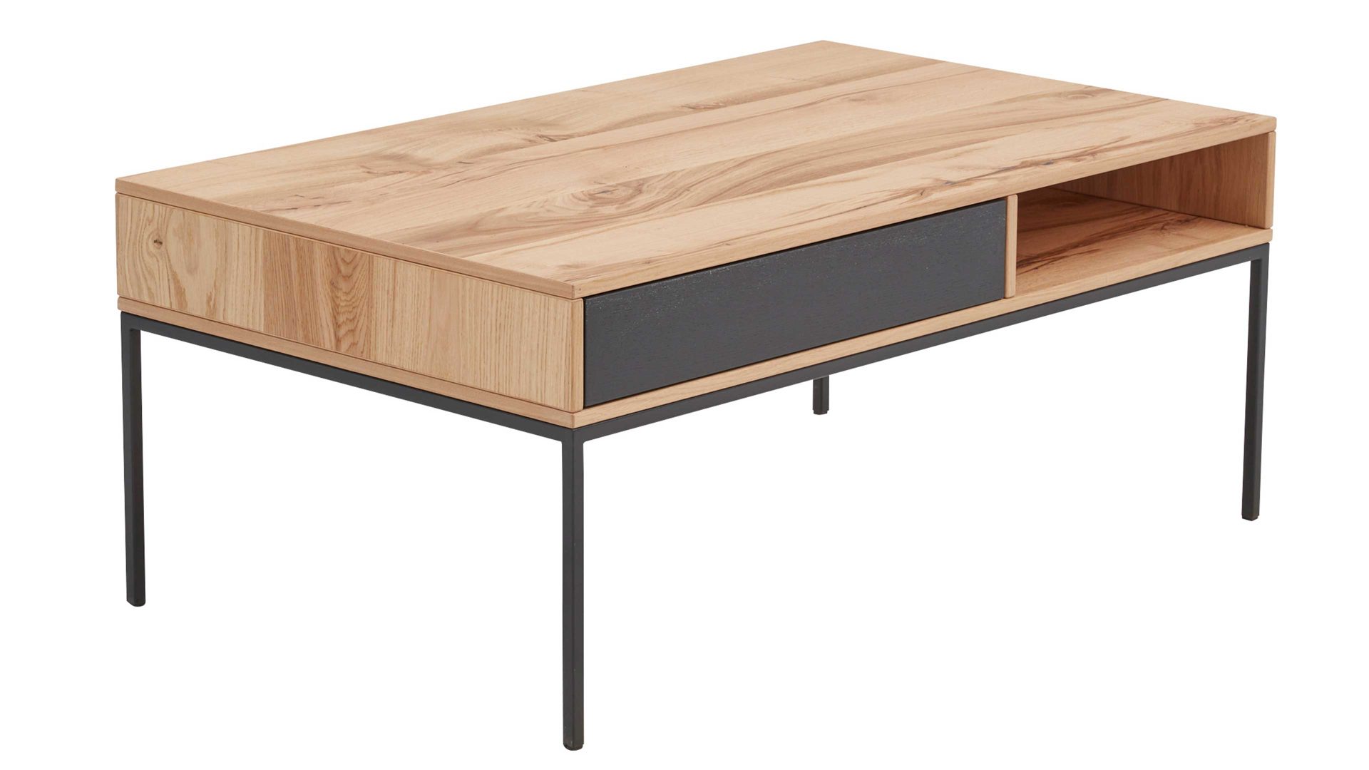 Couchtisch Interliving aus Holz in Holzfarben Interliving Esszimmer Serie 5604 - Couchtisch Eiche rustico & Anthrazit - ca. 100 x 60 cm