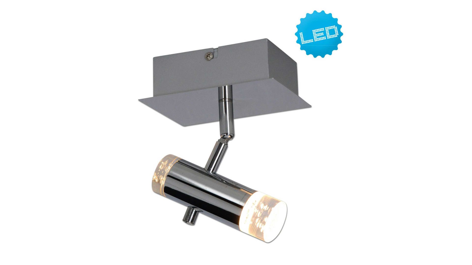 Strahler / Spot Näve aus Kunststoff in Metallfarben näve LED- Wand- und Deckenspot Garda Chrom & Acryl – ein Spot