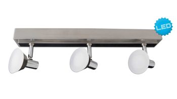 Strahler / Spot Näve aus Glas in Metallfarben näve LED-Deckenspot Jericho Chrom & Glas – drei Spots