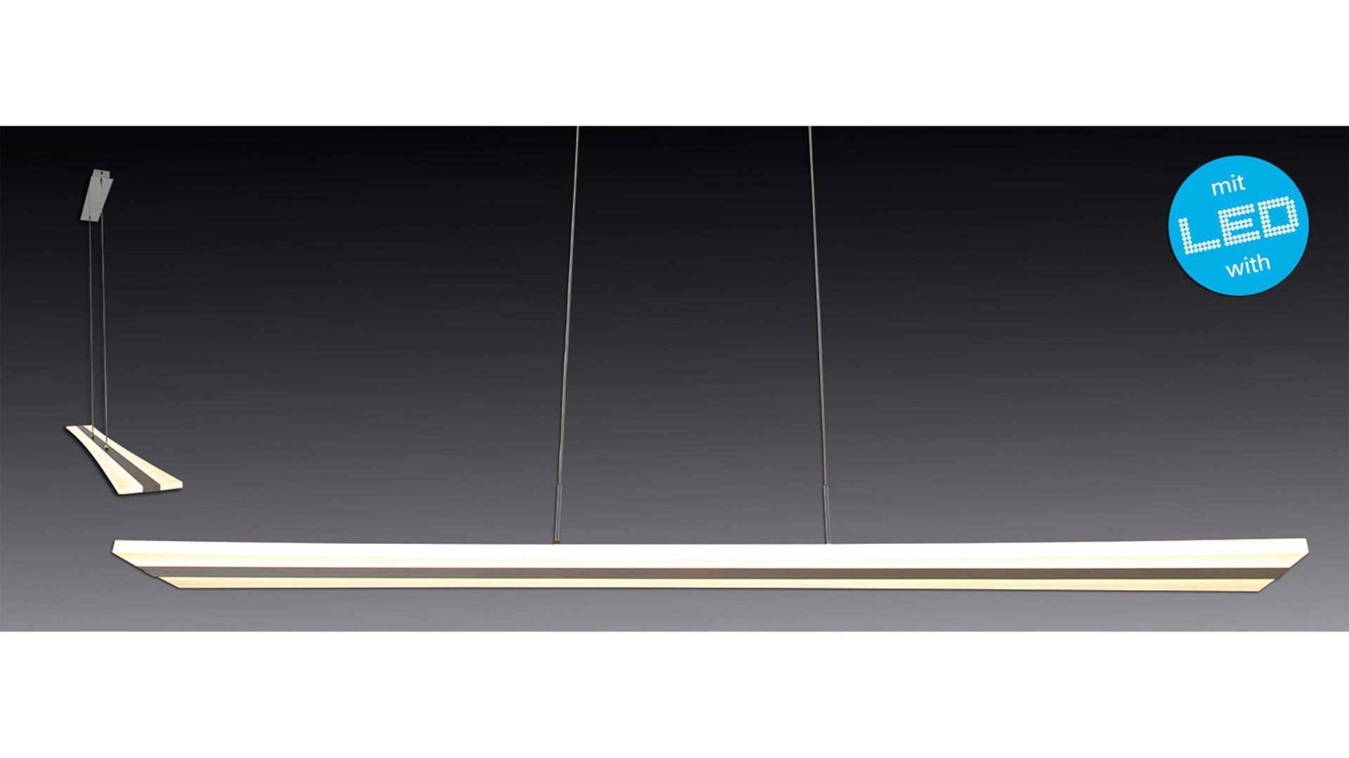 Pendelleuchte Näve aus Metall in Metallfarben näve LED-Hängelampe Barrel silberfarben – Länge ca. 99 cm