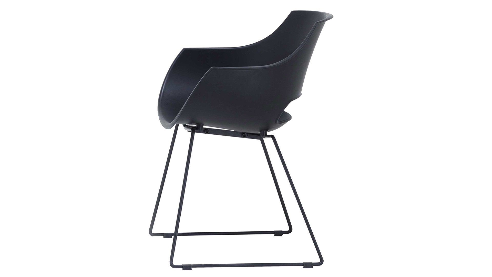 Stuhl Mca furniture aus Kunststoff in Schwarz Schalenstuhl Rockville Schwarz