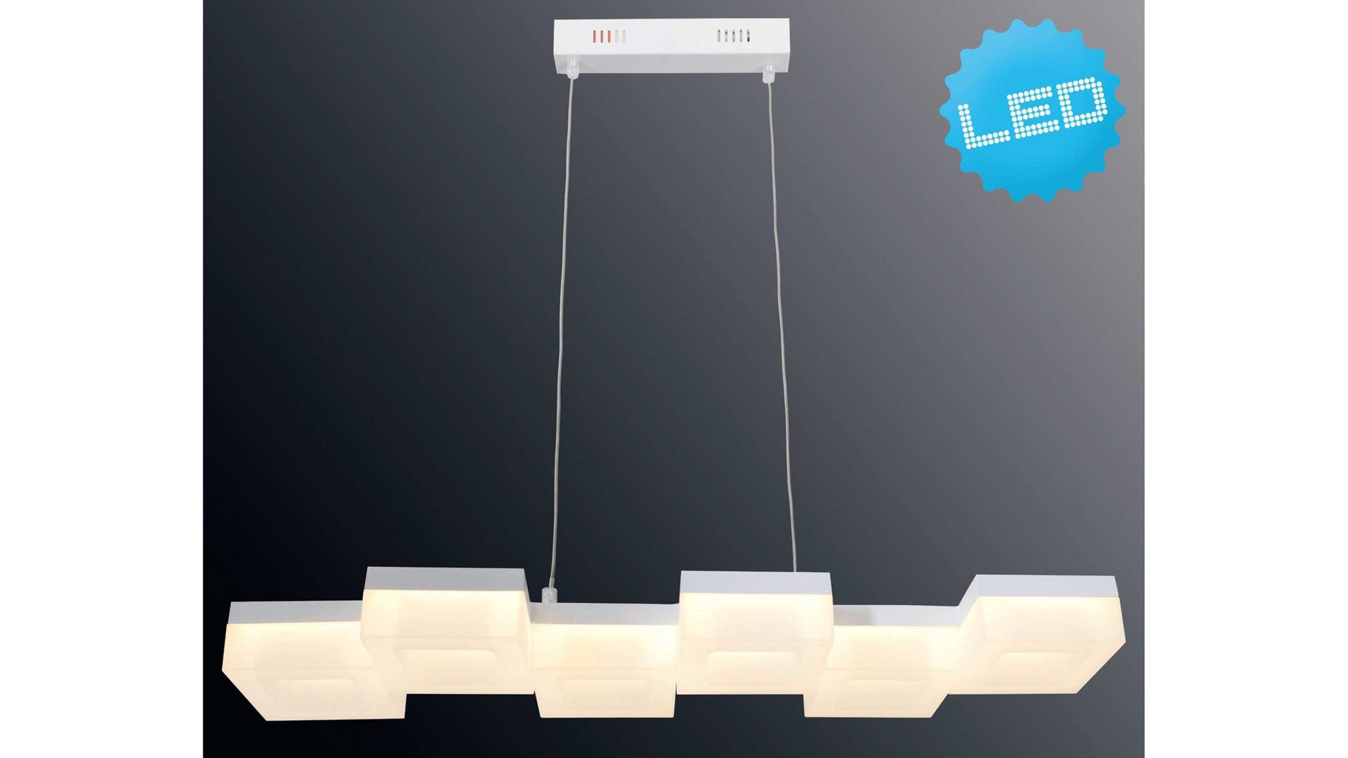 Pendelleuchte Näve aus Metall in Weiß näve LED-Hängelampe Moggi Metall & Acryl – Länge ca. 75 cm