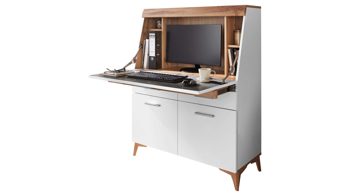 Sekretär Innostyle aus Holz in Holzfarben Sekretär Secret Eiche Altholz & Weiß