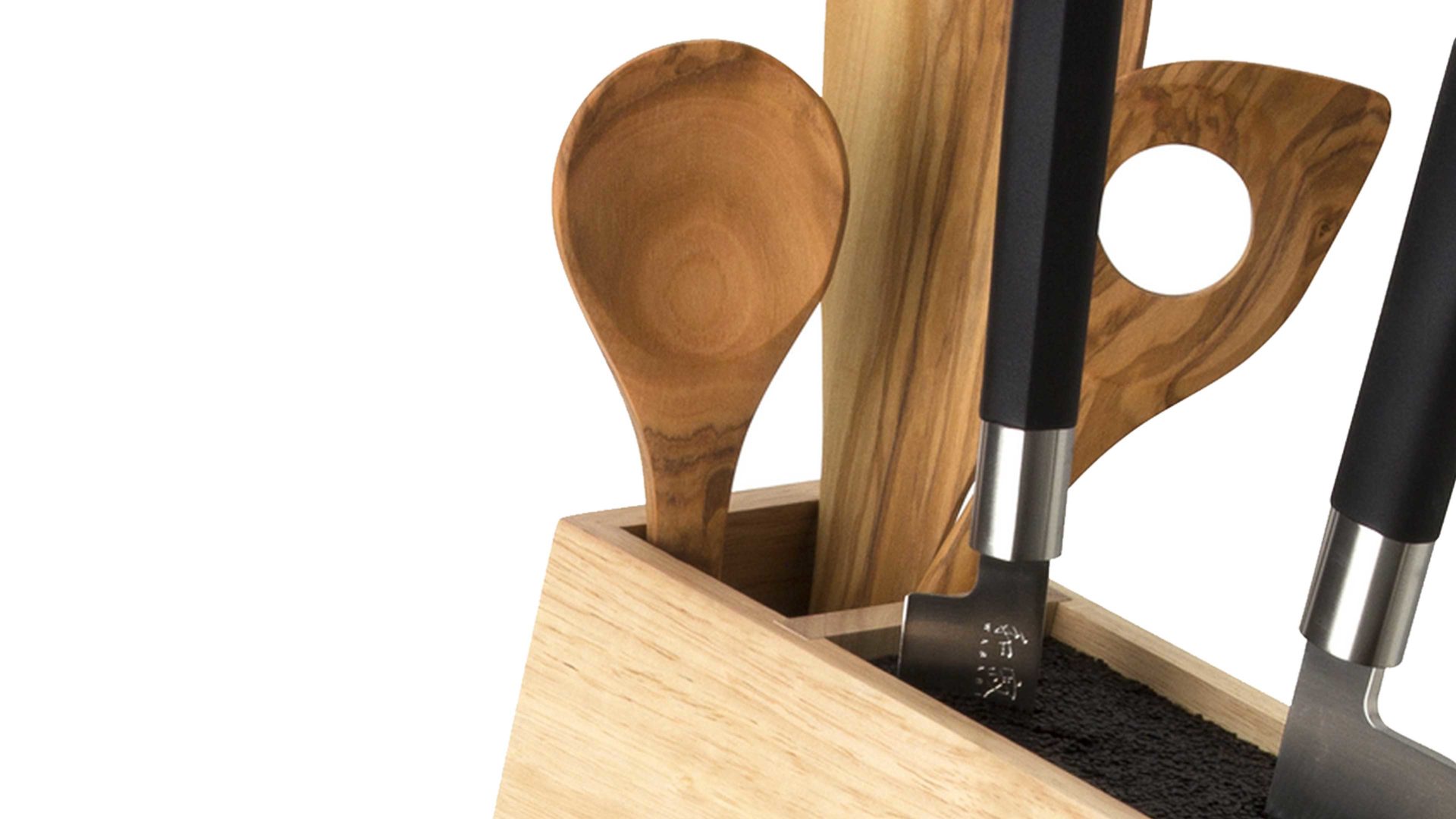 Messerblock Continenta aus Holz in Holzfarben CONTINENTA Messerblock Gummibaum – ca. 31 x 28 cm