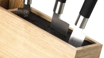 Messerblock Continenta aus Holz in Holzfarben CONTINENTA Messerblock Gummibaum – ca. 31 x 28 cm