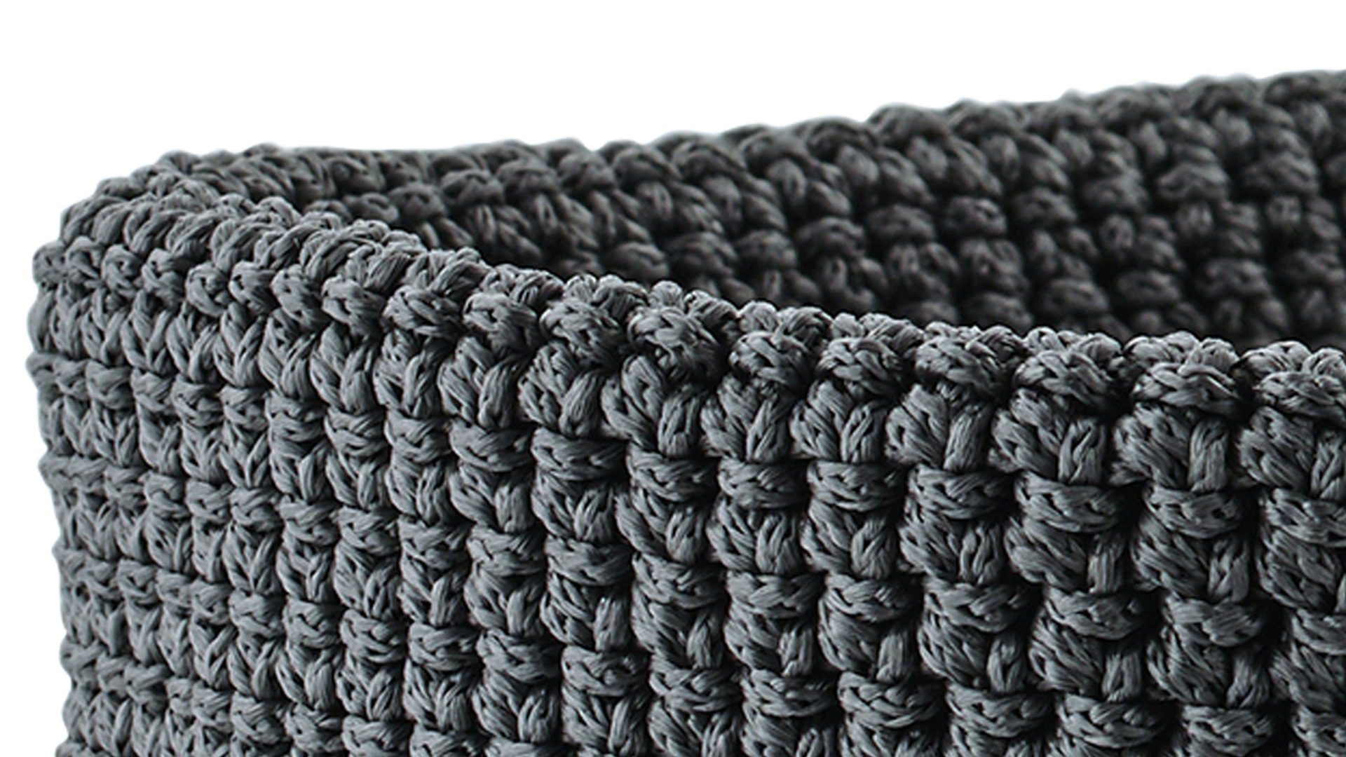 Korb Blomus aus Kunstfaser in Anthrazit blomus Häkelkorb Tela Anthrazit – ca. 10 x 16 cm