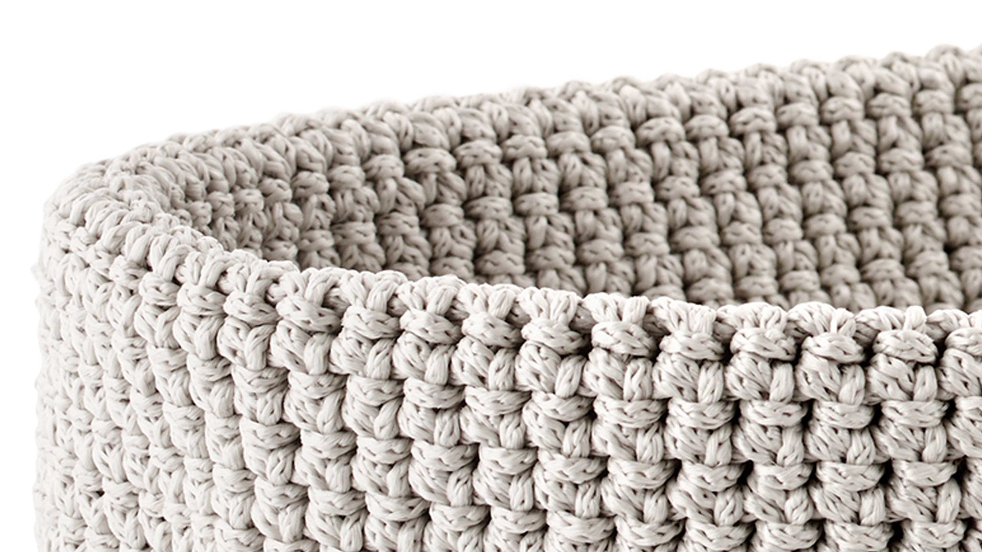 Korb Blomus aus Kunstfaser in Beige blomus Häkelkorb Tela Sand – ca. 10 x 16 cm