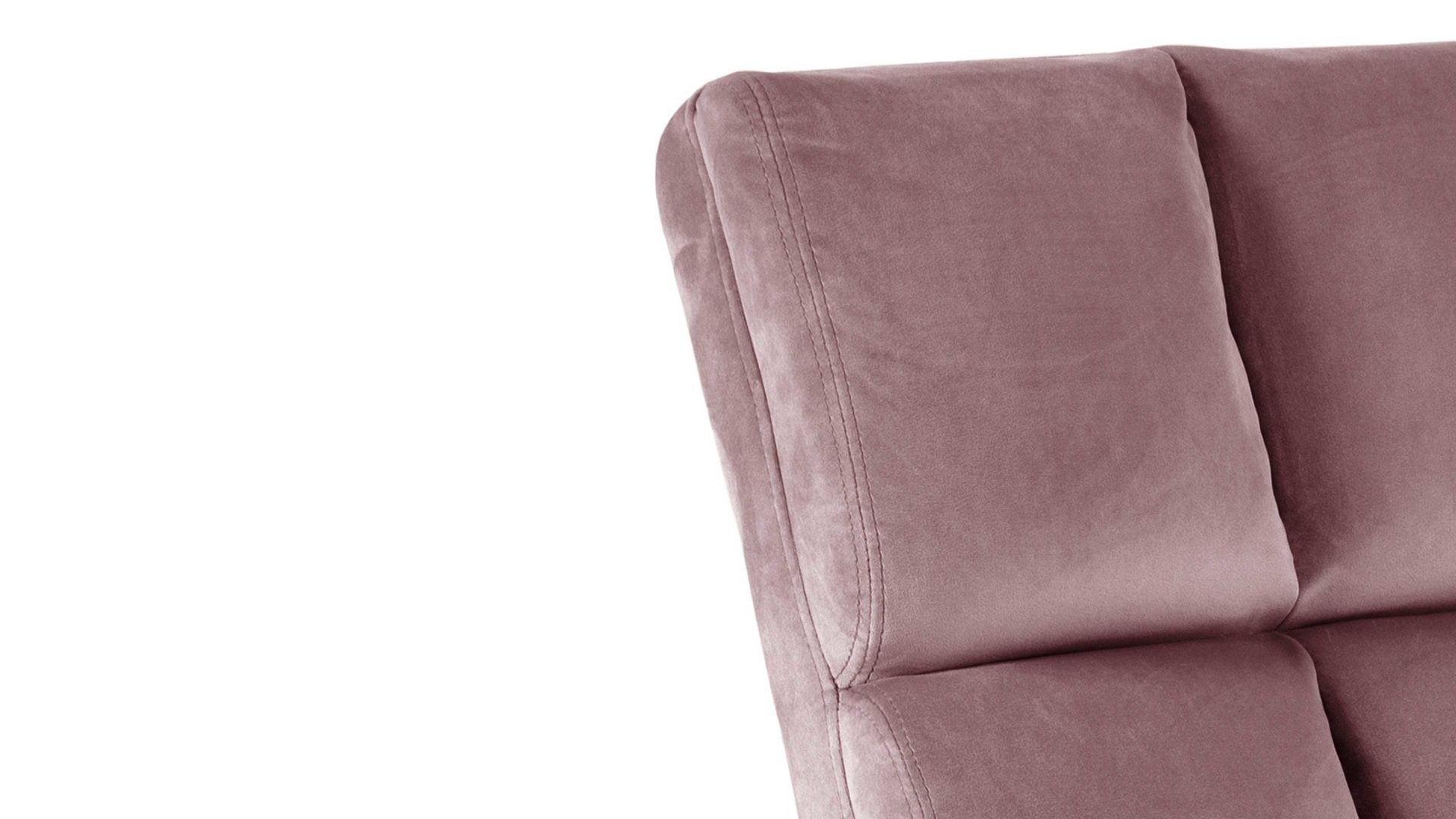 Lounge-Stuhl Actona group aus Stoff in Rosa Loungestuhl Alba pastellrosa Samt Vic 18 & schwarzes Metallgestell