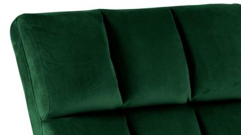 Lounge-Stuhl Actona group aus Stoff in Dunkelgrün Loungestuhl Alba waldgrüner Samt VIC 68AC & schwarzes Metallgestell