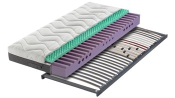 Matratzen-Set Interliving aus Stoff in Weiß Interliving Matratzen-Set 1919 - Komfortschaummatratze Härtegrad 3 - Liegefläche ca. 90 x 200 cm