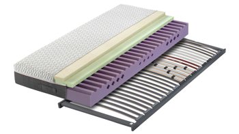 Matratzen-Set Interliving aus Stoff in Weiß Interliving Matratzen-Set 1920 mit Komfortschaummatratze Härtegrad 2 - Liegefläche ca. 90 x 200 cm