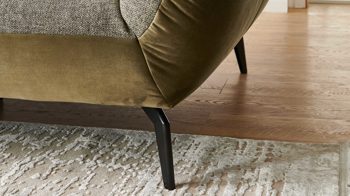 Ecksofa KAWOO aus Stoff in Grün KAWOO Polsterprogramm New Jersey - Ecksofa olivfarbener Bezug Riviera & khakifarbener Bezug Amsterdam – Stellfläche ca. 269 x 329 cm