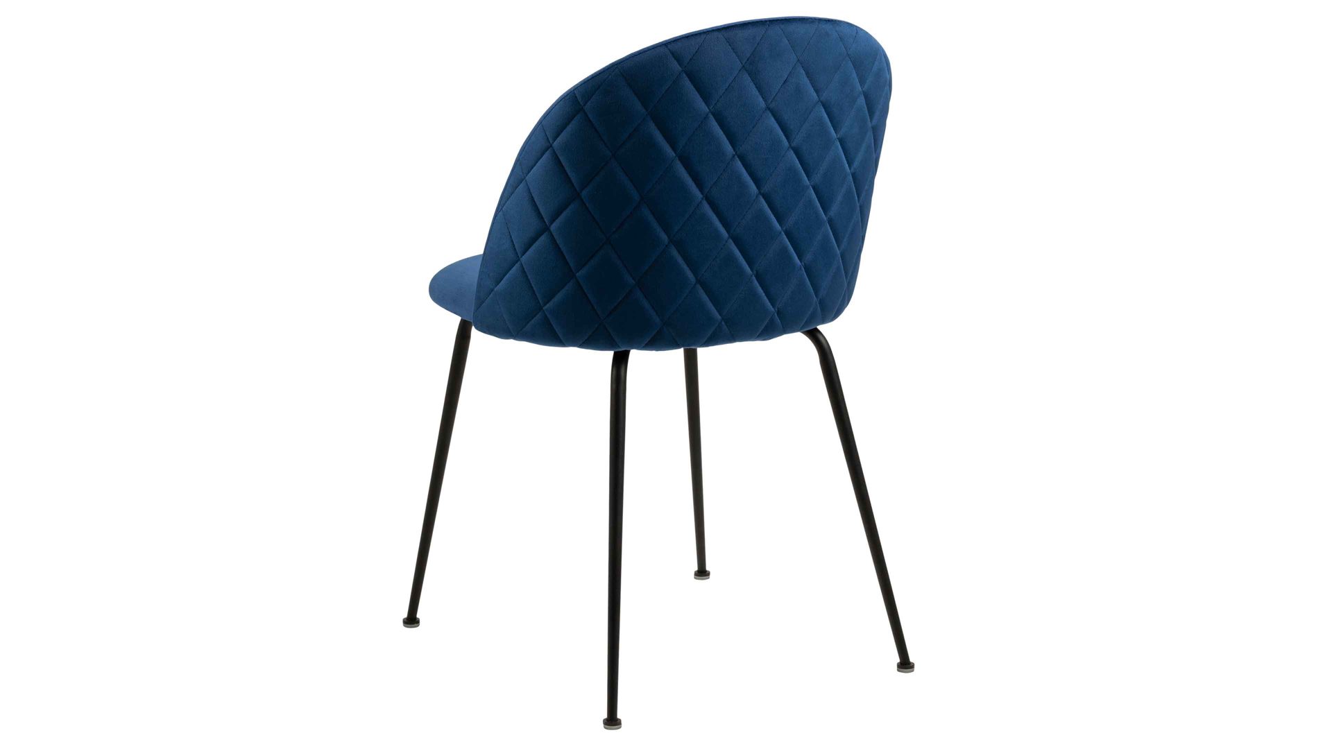 Vierfußstuhl Actona group aus Stoff in Dunkelblau Polsterstuhl Louise dunkelblauer Bezug Dublin 49