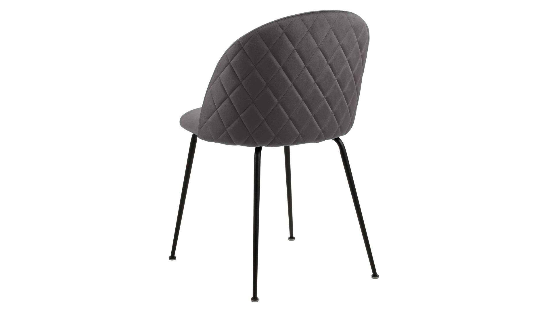 Vierfußstuhl Actona group aus Stoff in Dunkelgrau Polsterstuhl Louise dunkelgrauer Bezug Dublin 40