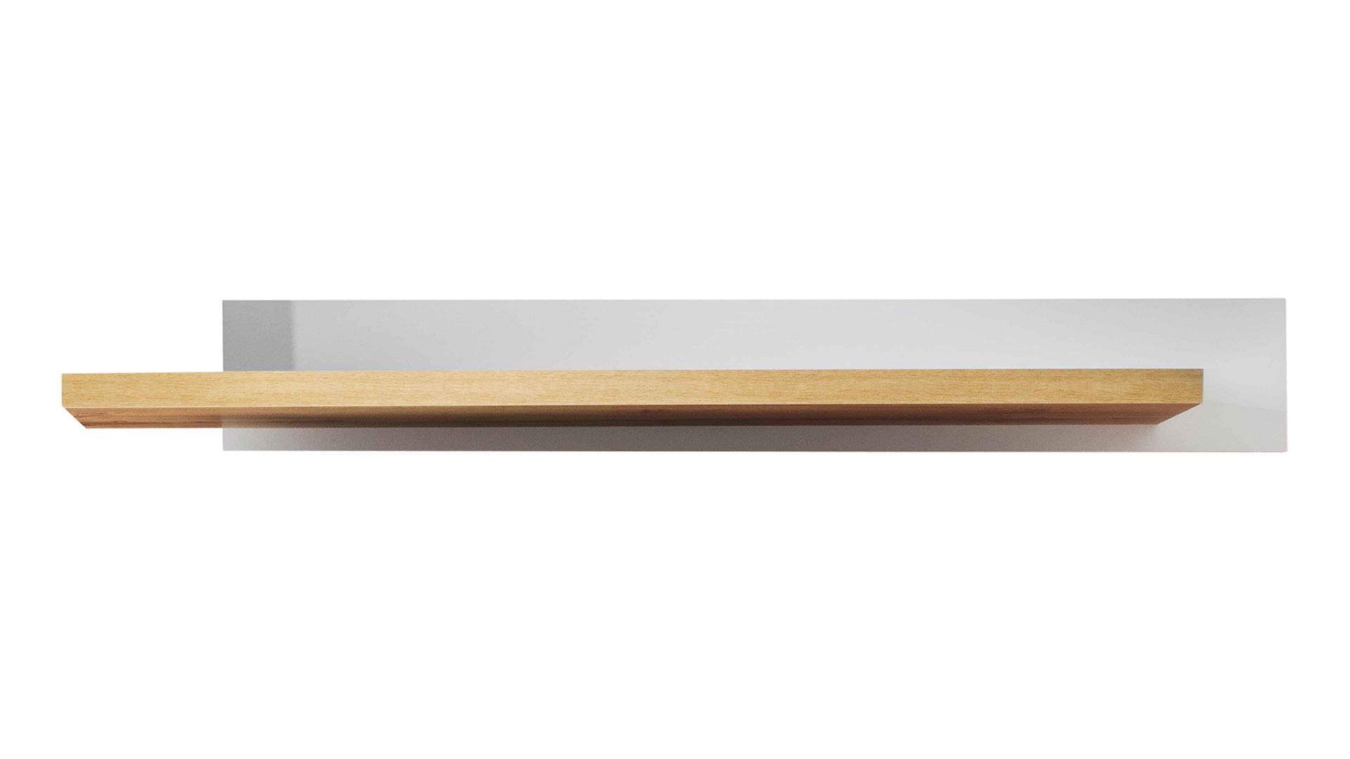 Wandregal Mca direkt aus Holz in Weiß Wohnprogramm Cali - Wandregal 50 Weiß & Wotan Eiche - Länge ca. 175 cm