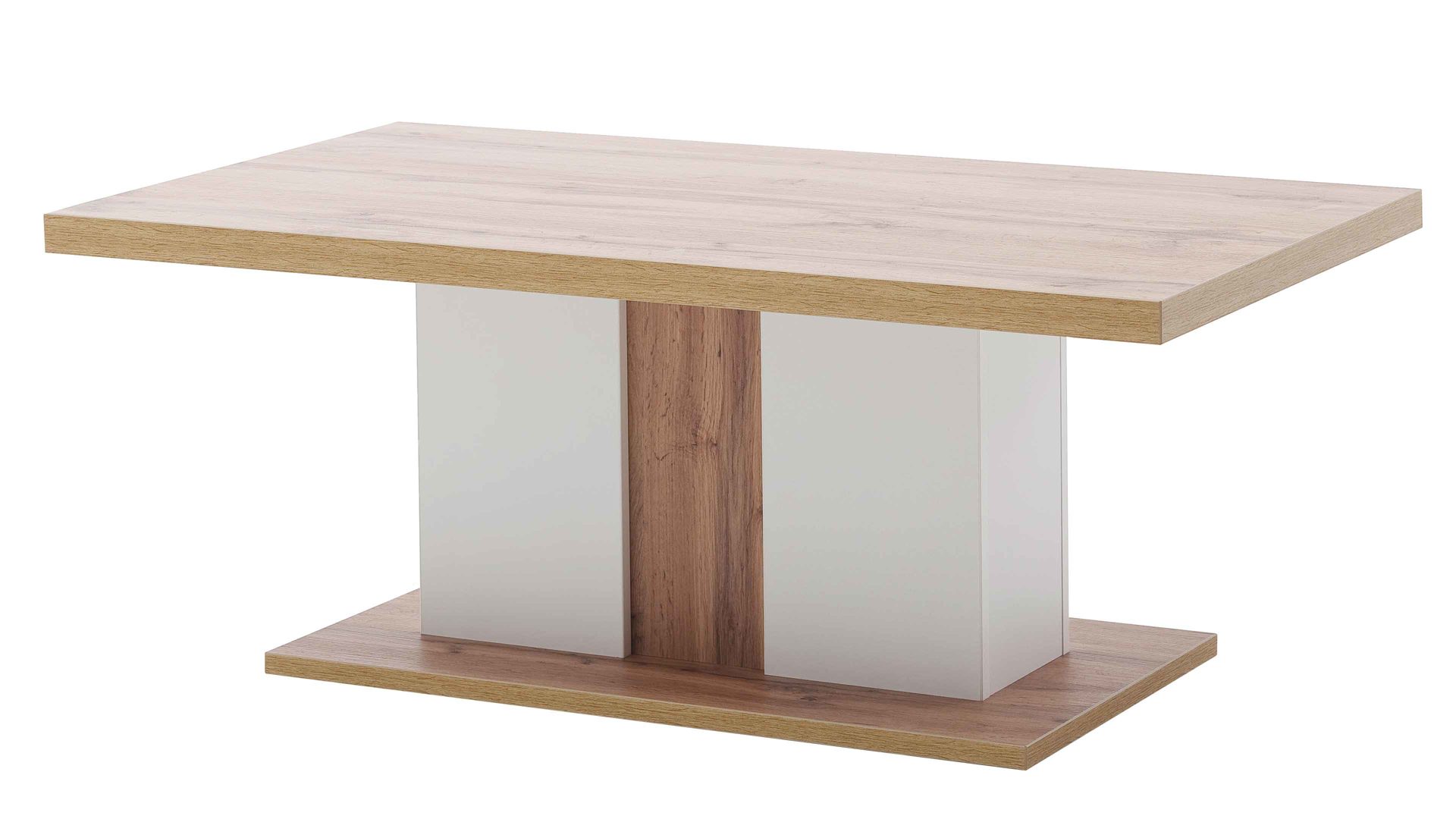 Couchtisch Mca furniture aus Holz in Holzfarben Wohnprogramm Cali - Couchtisch 65 Wotan Eiche & Weiß - ca. 115 x 65 cm