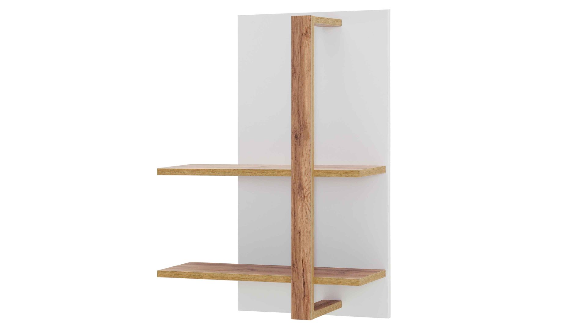 Wandregal Mca direkt aus Holz in Weiß Wohnprogramm Cali - Wandregal 52 Weiß & Wotan Eiche - ca. 65 x 96 cm