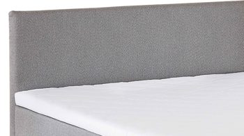 Boxspringbett Sun garden | 162719 aus Stoff in Grau Boxspringbett Philly silberfarbener Bezug 50290-720 – Liegefläche ca. 100 x 200 cm