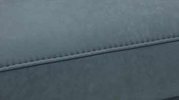 Ecksofa Steinpol polsteria aus Leder in Blau Polsterprogramm Relaxa 6.0 Plus PSG XC - Ecksofa graublaues LongLife-Leder Punch - Stellfläche ca. 270 x 239 cm