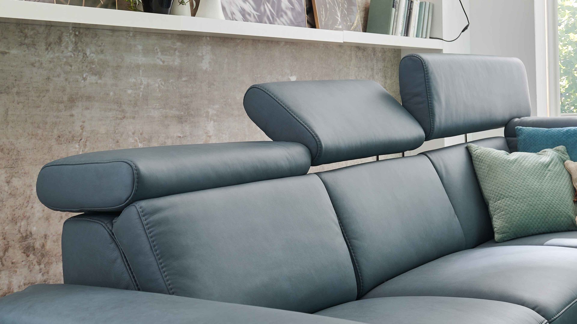 Funktion Steinpol polsteria aus Metall in Transparent Polsterprogramm Relaxa 6.0 Plus PSG XC - Kopfpolsterverstellung manuell