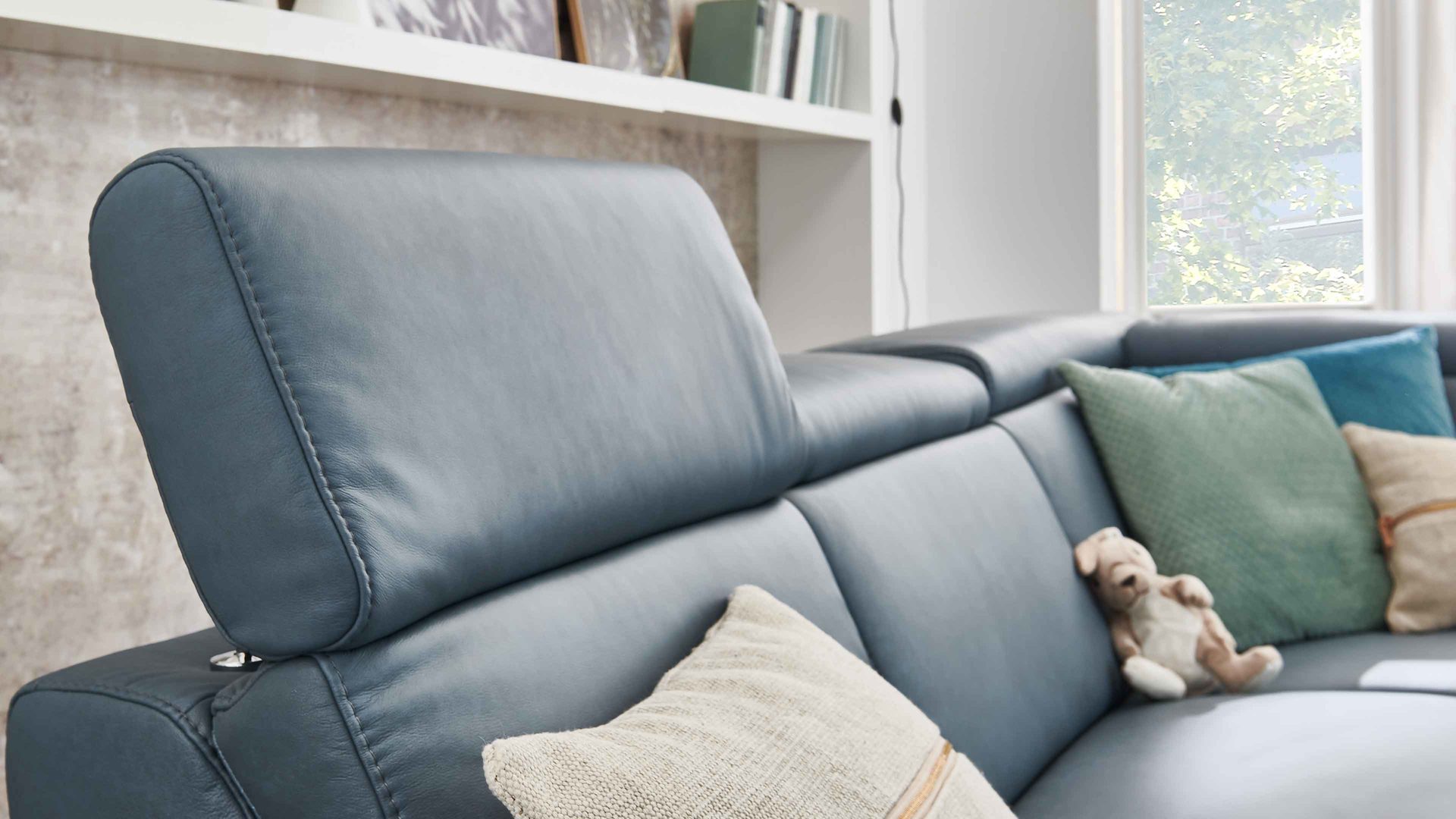 Funktion Steinpol polsteria aus Metall in Transparent Polsterprogramm Relaxa 6.0 Plus PSG XC - Kopfpolsterverstellung manuell