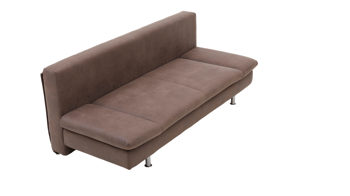 Schlafsofa comfortmaster besser sitzen, liegen, leben aus Stoff in Dunkelbraun Comfortmaster Schlafsofa Mia brauner Stoffbezug 2-6886 & 2-6885, Chromfüße - Breite ca. 200 cm