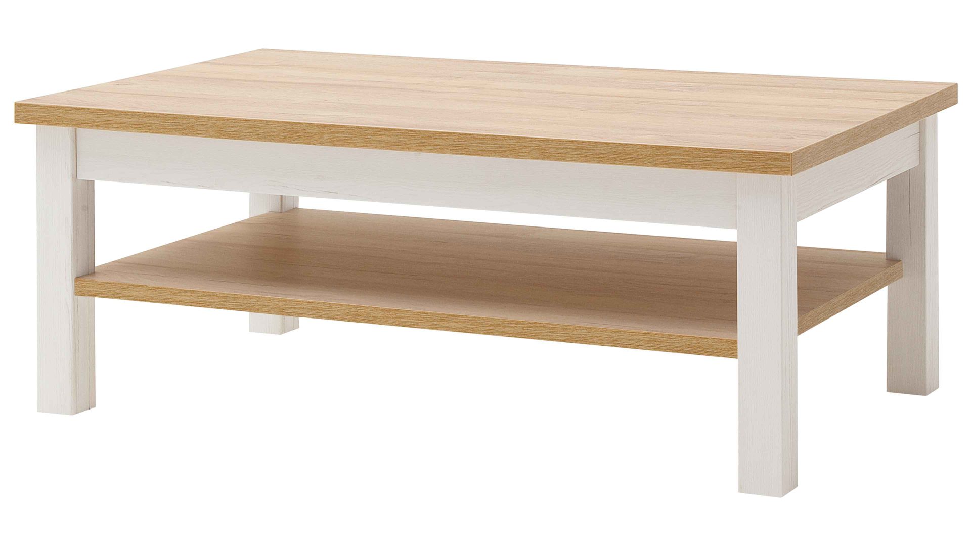 Couchtisch Mca direkt aus Holz in Holzfarben Wohnprogramm Brixen - Couchtisch Pinie Aurelio & Grandson Oak - ca. 114 x 70 cm