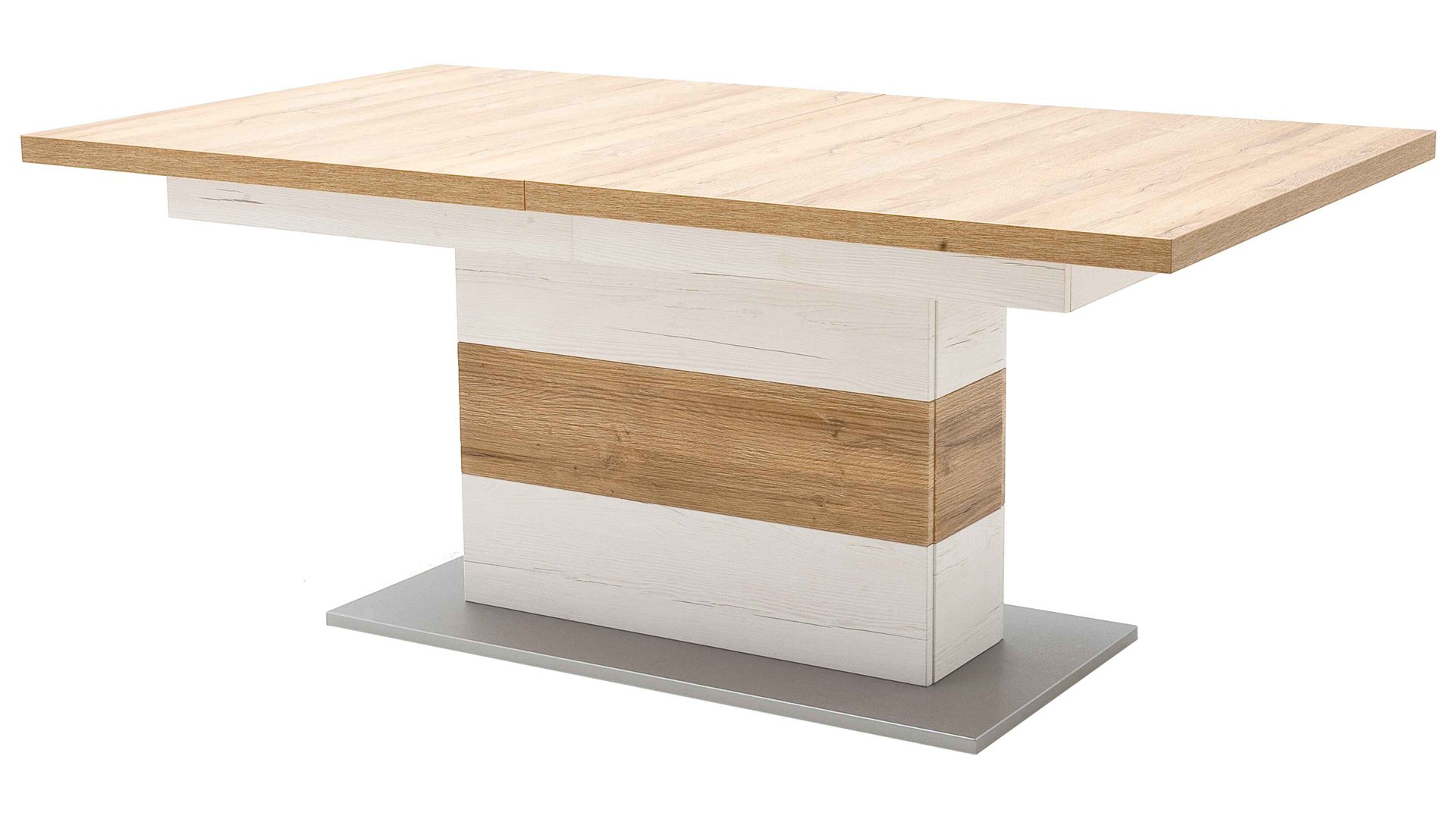 Auszugtisch Mca direkt aus Holz in Holzfarben Wohnprogramm Brixen - Auszugtisch Pinie Aurelio & Grandson Oak - ca. 180-280 x 100 cm