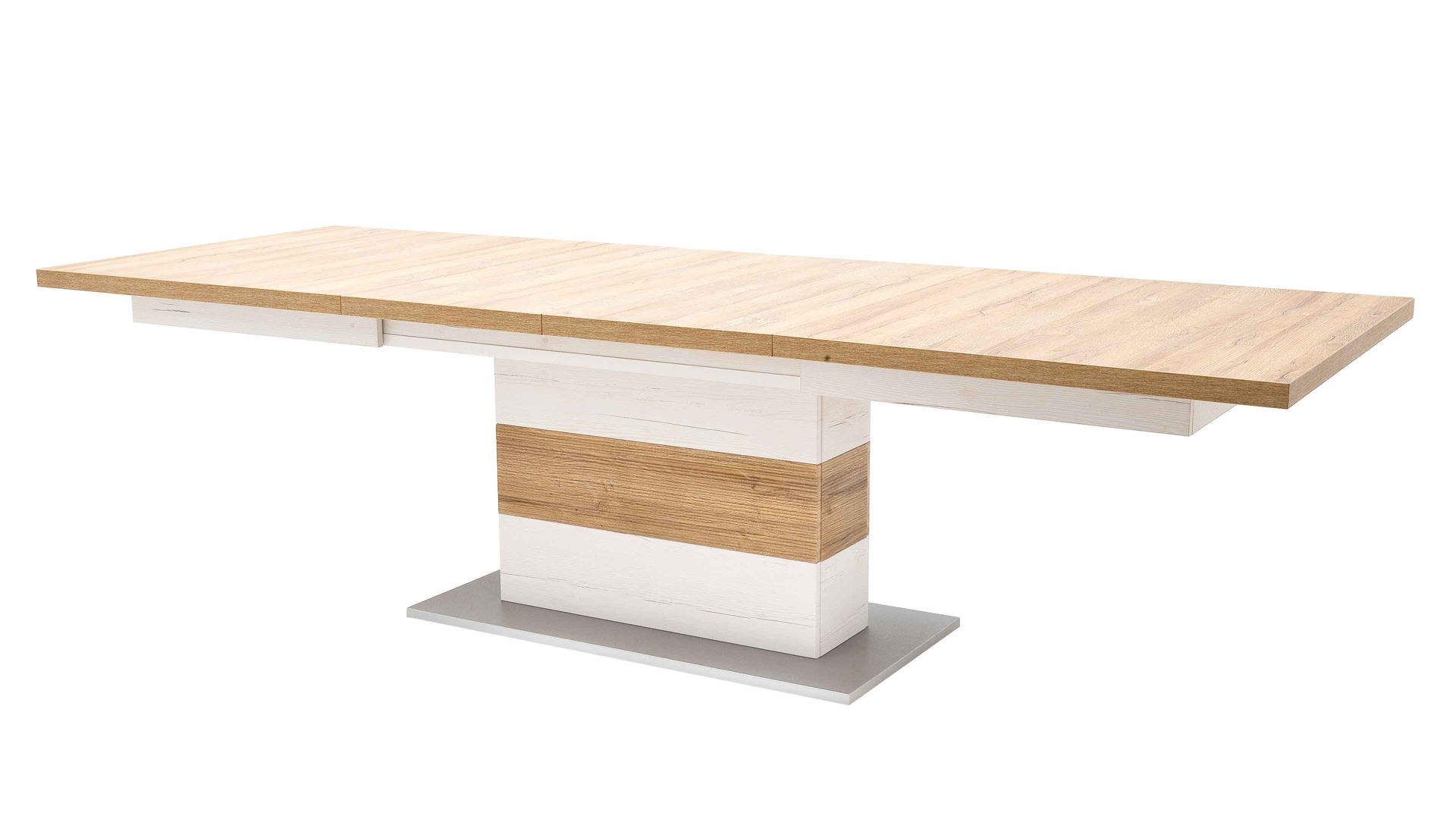 Auszugtisch Mca direkt aus Holz in Holzfarben Wohnprogramm Brixen - Auszugtisch Pinie Aurelio & Grandson Oak - ca. 180-280 x 100 cm