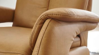 Relaxsessel Steinpol polsteria aus Leder in Orange Relaxsessel Relaxa Feeling HV Smartline - Var. 1 senffarbenes Leder Punch & schwarzer Sternfuß