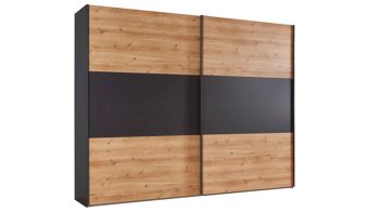 Kleiderschrank Wiemann | oeseder aus Holz in Holzfarben WIEMANN Schwebetürenschrank Korfu Bianco Eiche & Graphit - zwei Türen, Breite ca. 300 cm